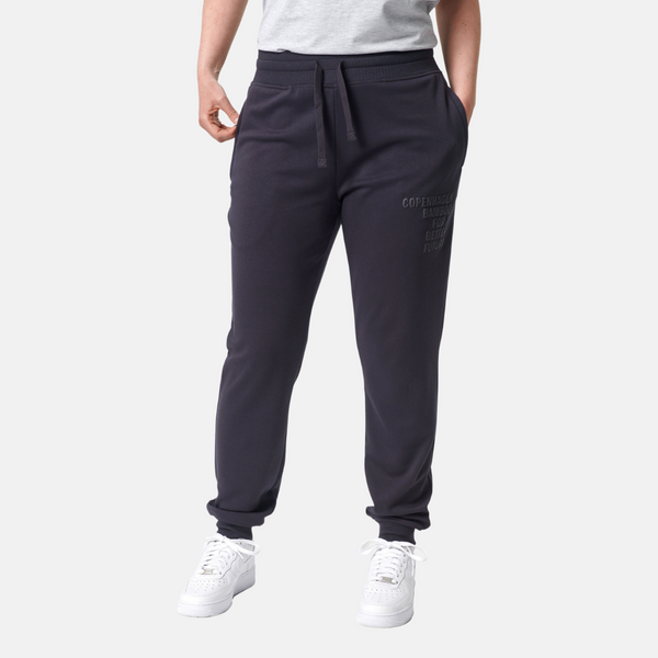Mørkegrå bambus sweatpants med logo