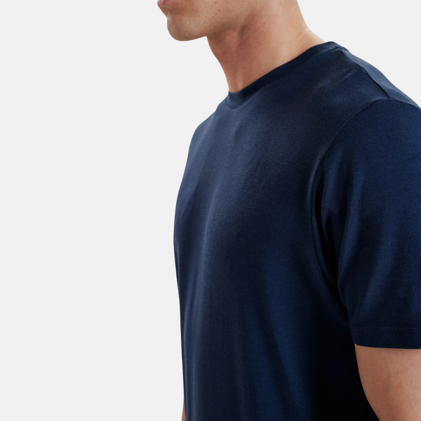 Navy bambus crew neck T-shirt