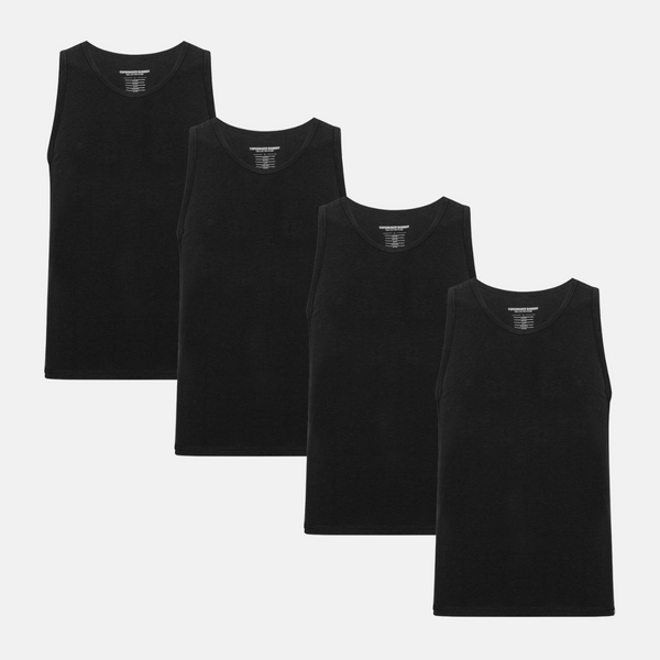 4 pak sort bambus tank top