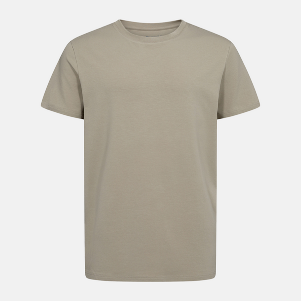 Mørk khaki crew neck bambus t-shirt