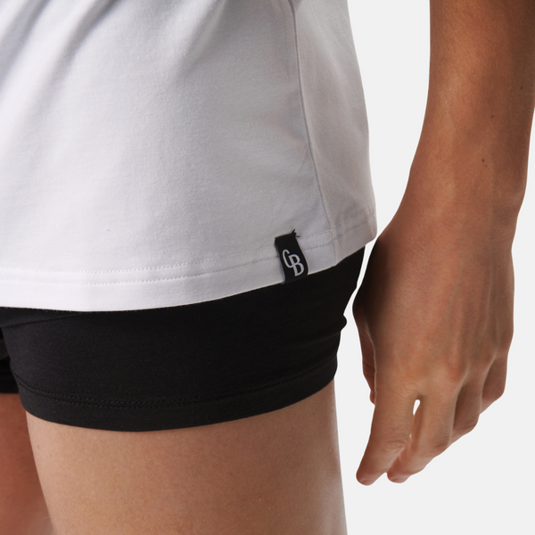 Hvid crew neck bambus T-shirt