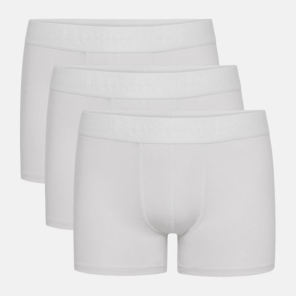 3 par hvide bambus underbukser