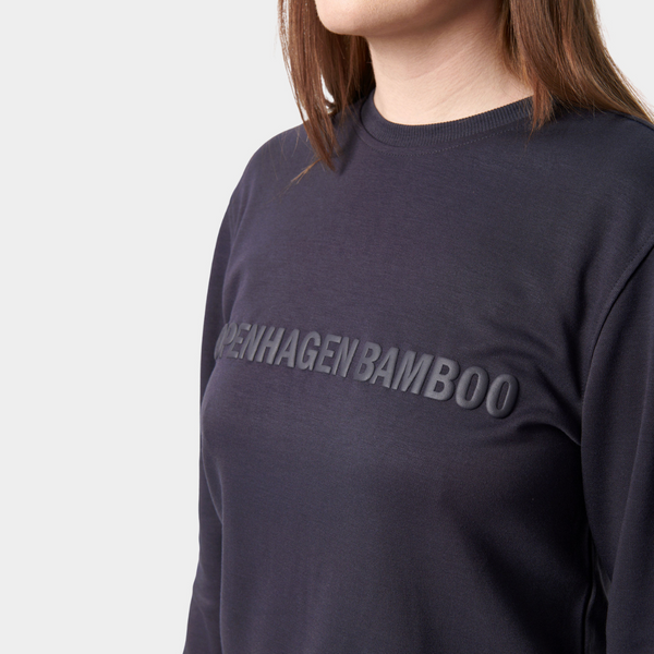 Mørkegrå bambus joggingsæt med logo