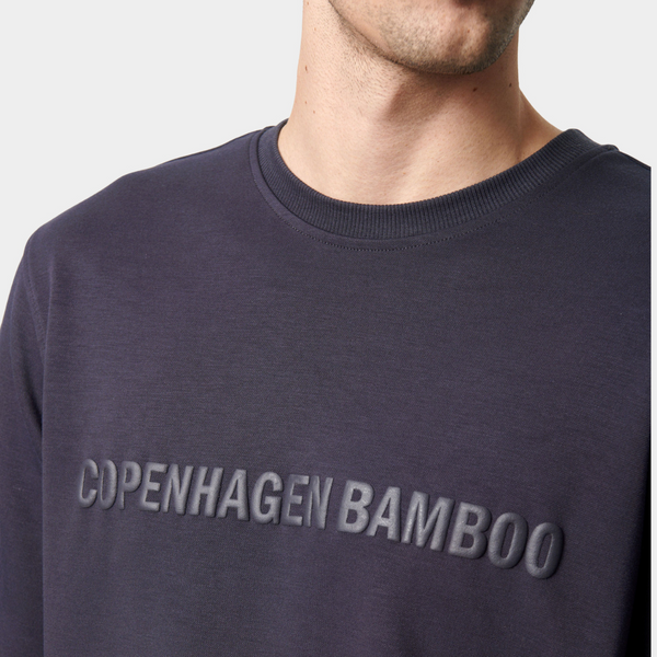 Mørkegrå bambus joggingsæt med logo