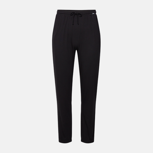 Sort bambus pyjamas med striber