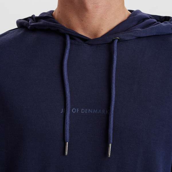 Navy badge bambus hoodie