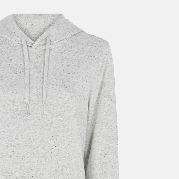 Lysegrå bambus hoodie kjole