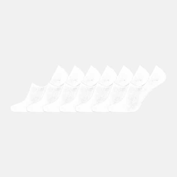 7 pak hvide in-shoe bambus footies