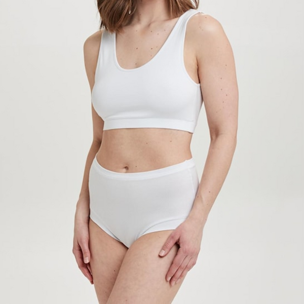 3 pak hvide bambus maxi trusser