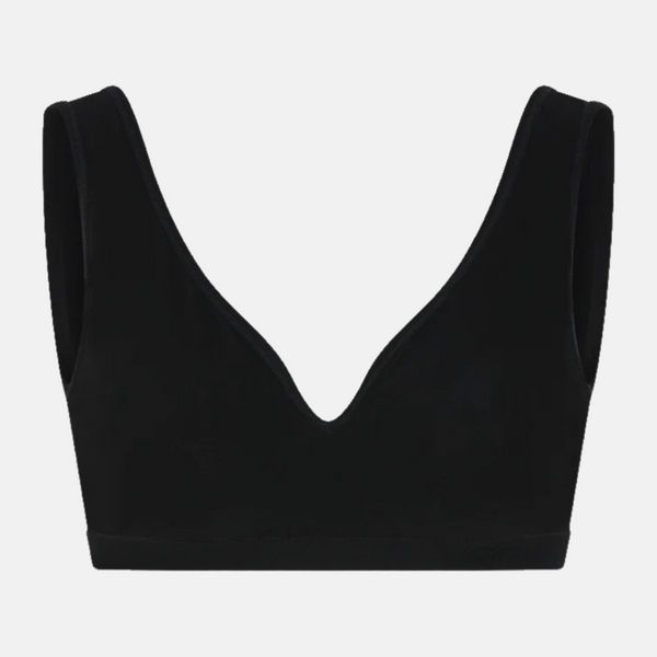 Sort bh top i bambus med bred strop