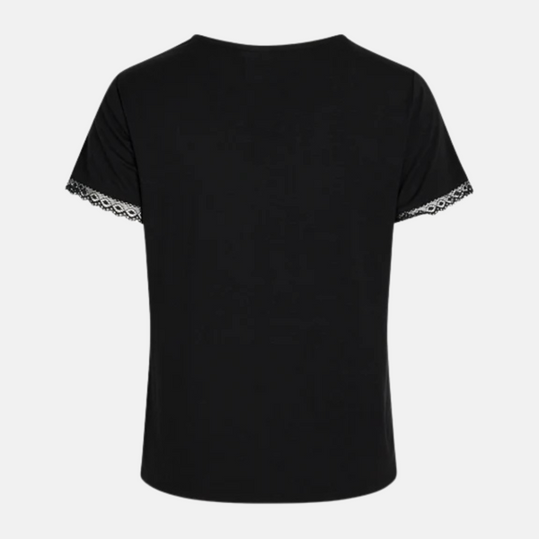 Jordan bambus kortærmet nattrøje - sort