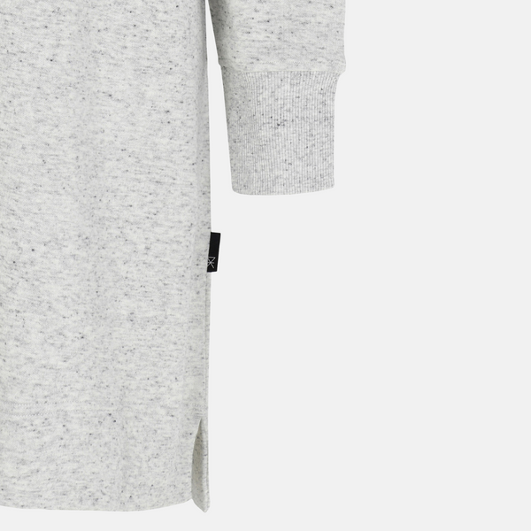 Lysegrå bambus hoodie kjole