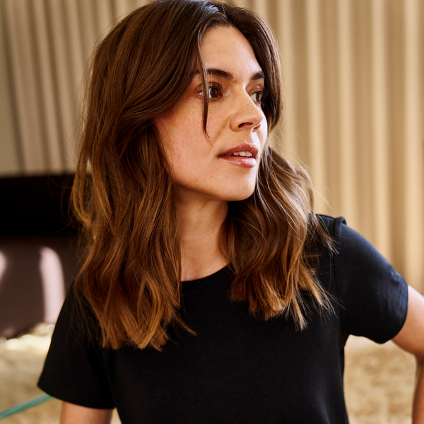 Sort Bambus T-shirt med rund hals