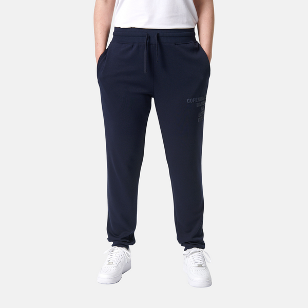 Navy bambus sweatpants med logo