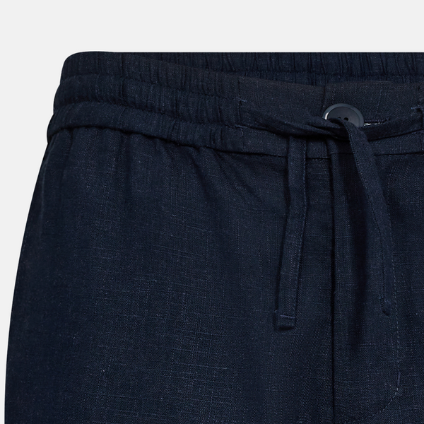 Navy shorts i bambus og hør