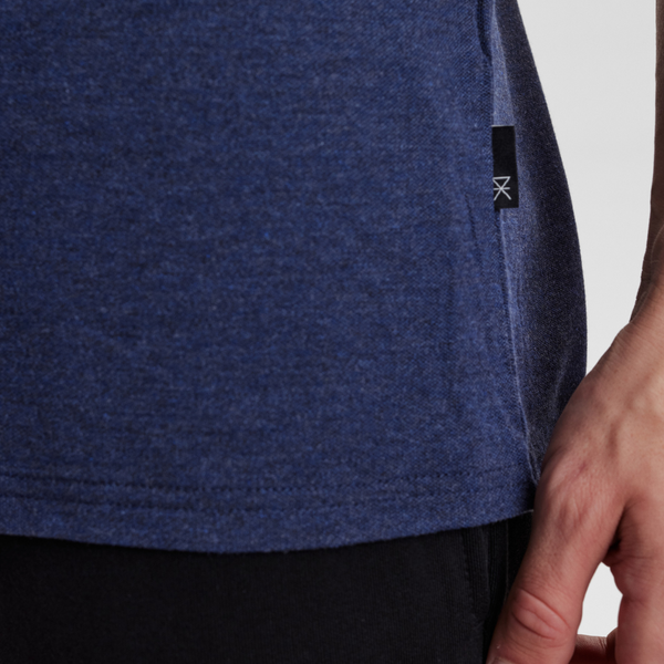 Navy pique bambus polo shirt