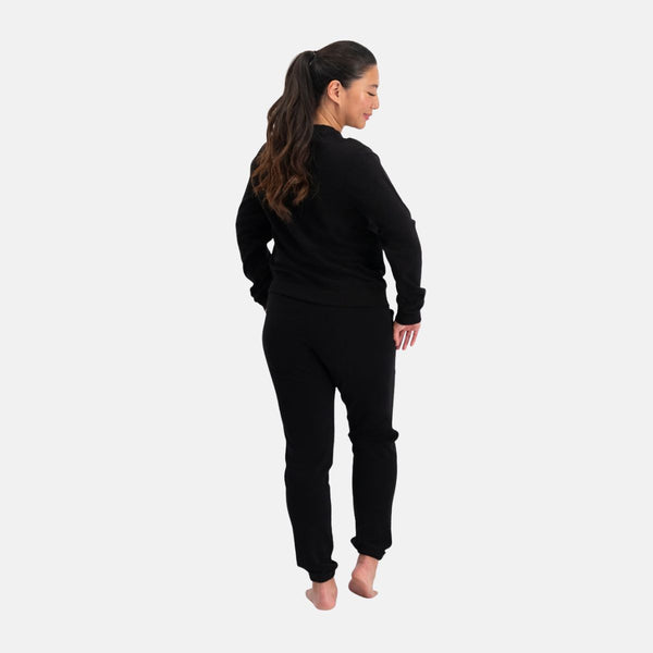 Sort bambus joggingsæt