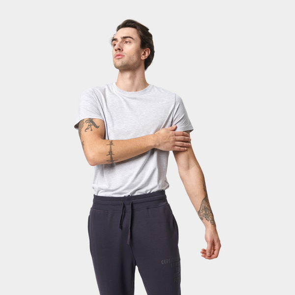 Lysegrå crew neck bambus T-shirt