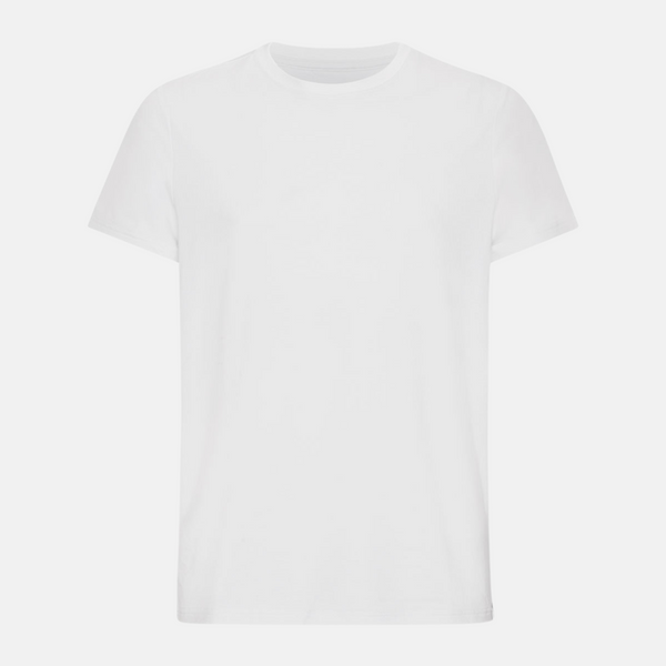 Hvid crew neck bambus T-shirt