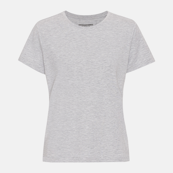 Lysegrå kortærmet bambus T-shirt