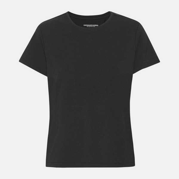 Sort kortærmet bambus T-shirt