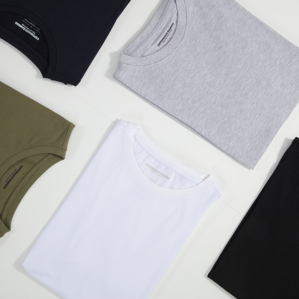 Mørkegrå crew neck bambus t-shirt