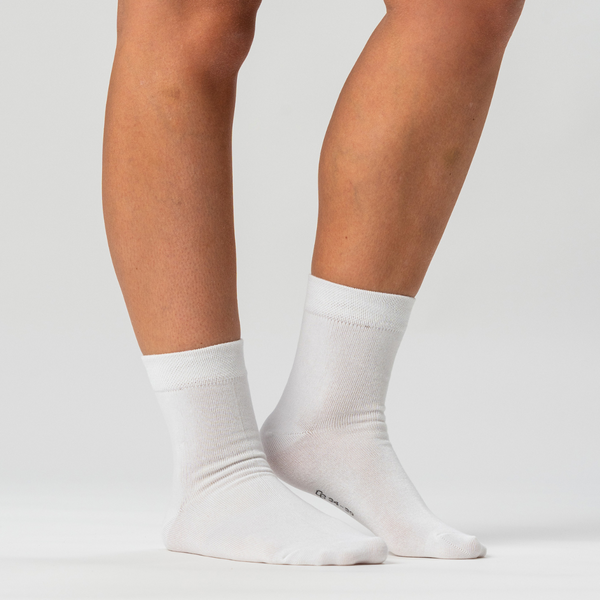 10 par bambus strømper low cut hvid/mauve mix