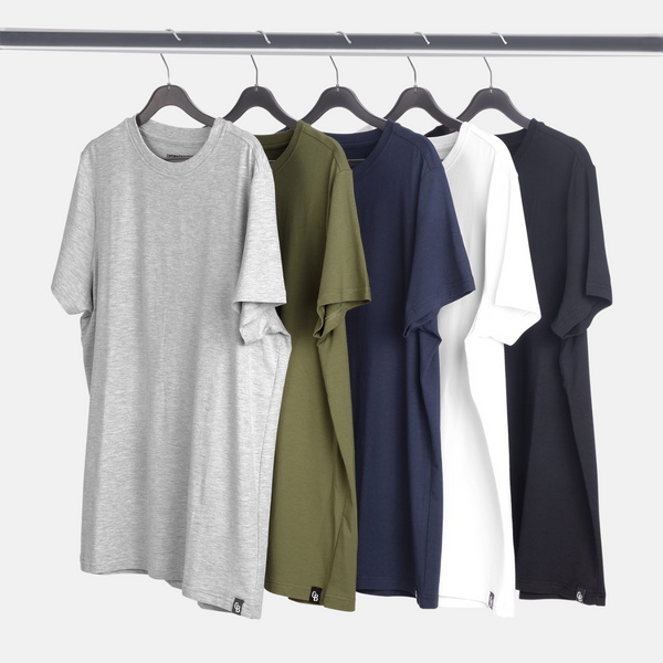 Mørkegrå crew neck bambus t-shirt