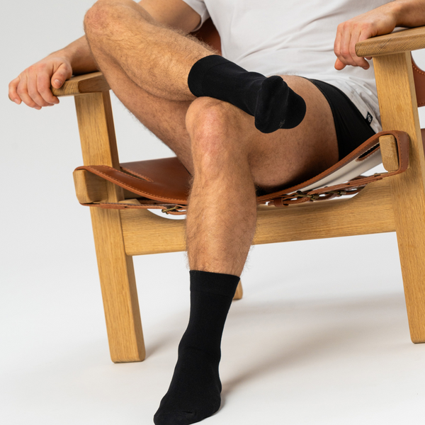 10 par bambus strømper low cut sort/mørkegrå