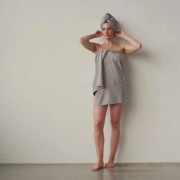 Bambus håndklæde grå