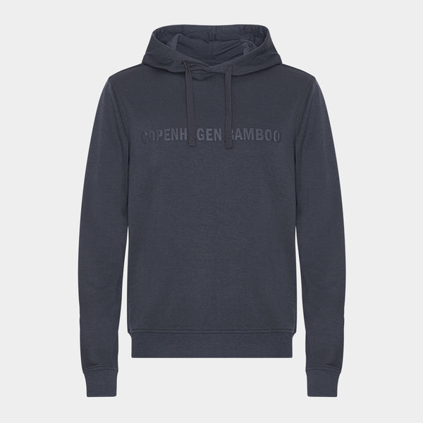 Mørkegrå bambus hoodie med logo