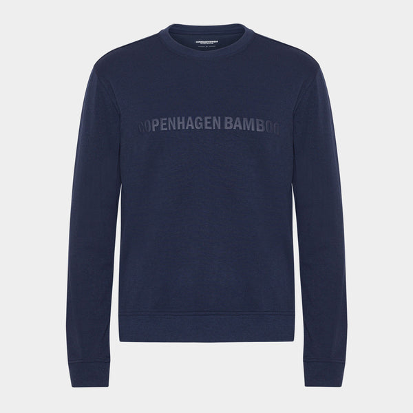 Navy bambus joggingsæt med logo