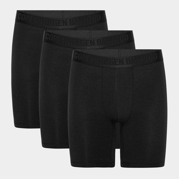 Bambus underbukser med lange ben - 3 pak sort