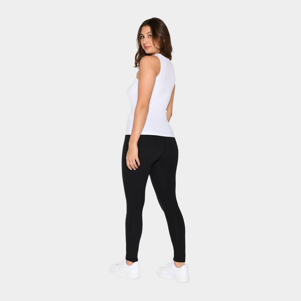 Bambus rib tank top i hvid