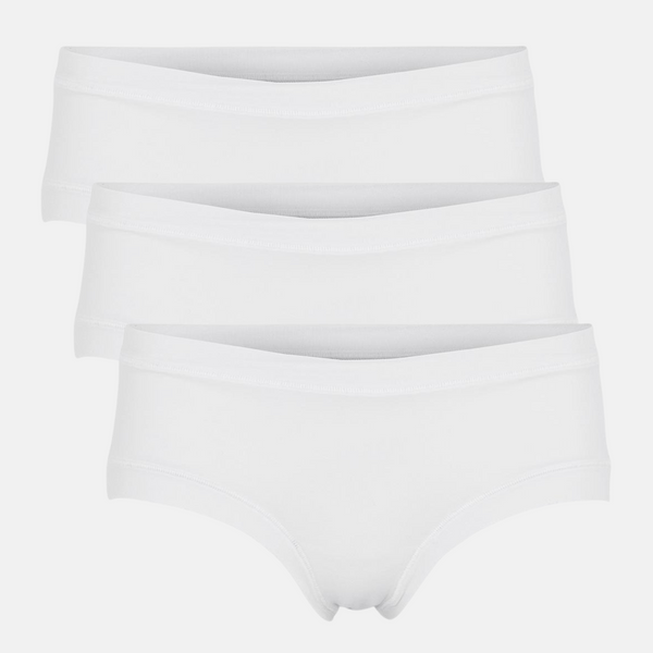 3 pak hvide bambus hipster trusser