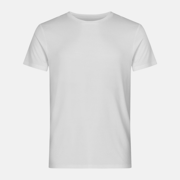 Hvid bambus crew neck T-shirt