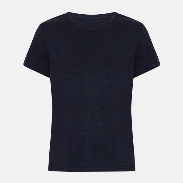 Navy kortærmet bambus T-shirt