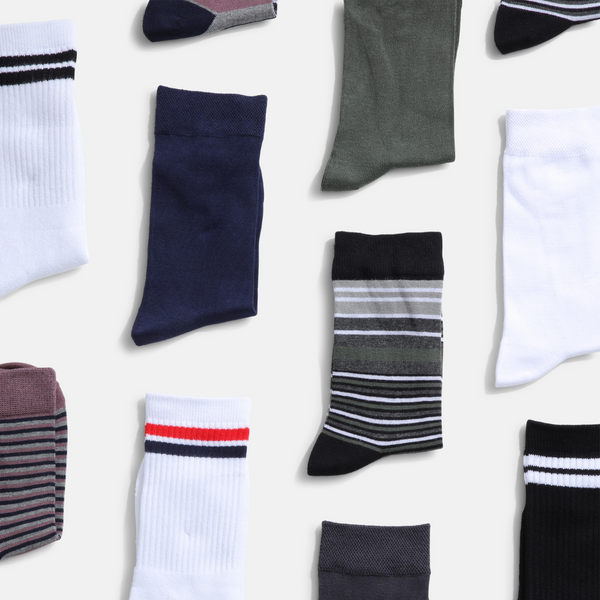 5 par sorte bambus strømper med rullekant (Low cut)