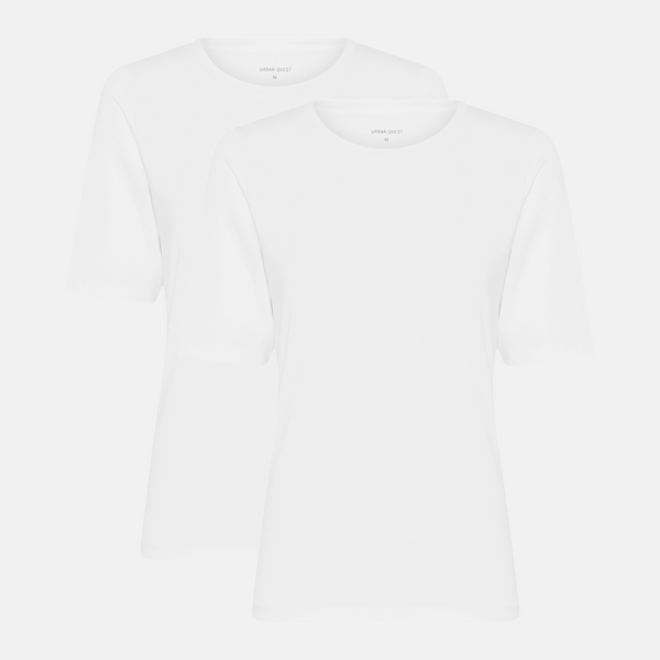2-Pak Bambus T-shirt i Slim Fit - Hvid