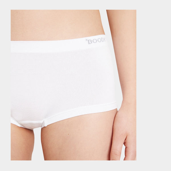 Hvide bambus hotpants    Boody