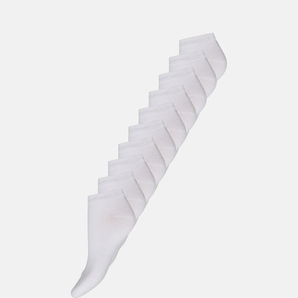 10 pak hvid bambus sneakerstrømper   Decoy