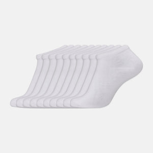 10 pak hvid bambus sneakerstrømper   Decoy