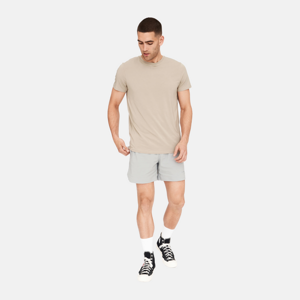 Mørk khaki crew neck bambus t-shirt