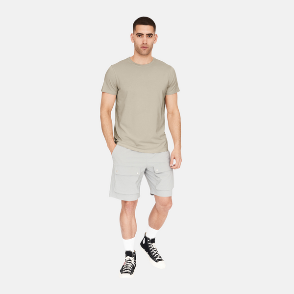 Lys khaki crew neck bambus t-shirt