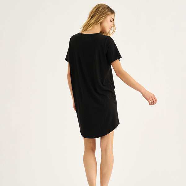 Sort bambus T-shirt kjole
