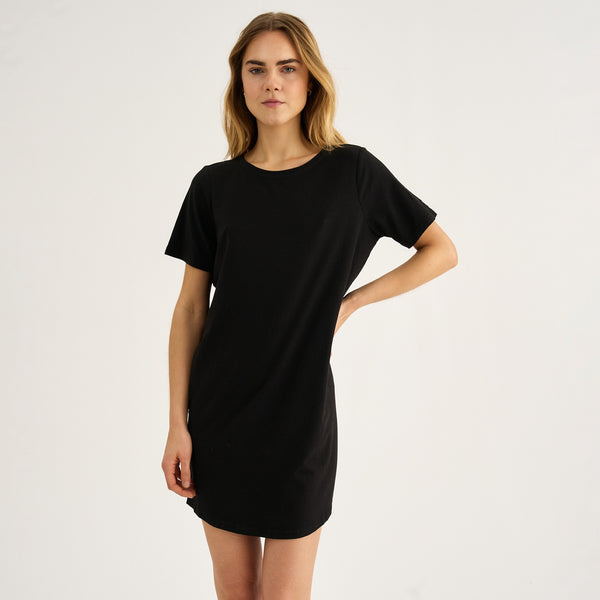 Sort bambus T-shirt kjole