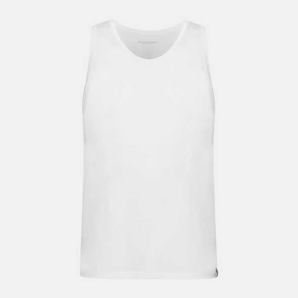 Hvide bambus tank tops - 2 pak