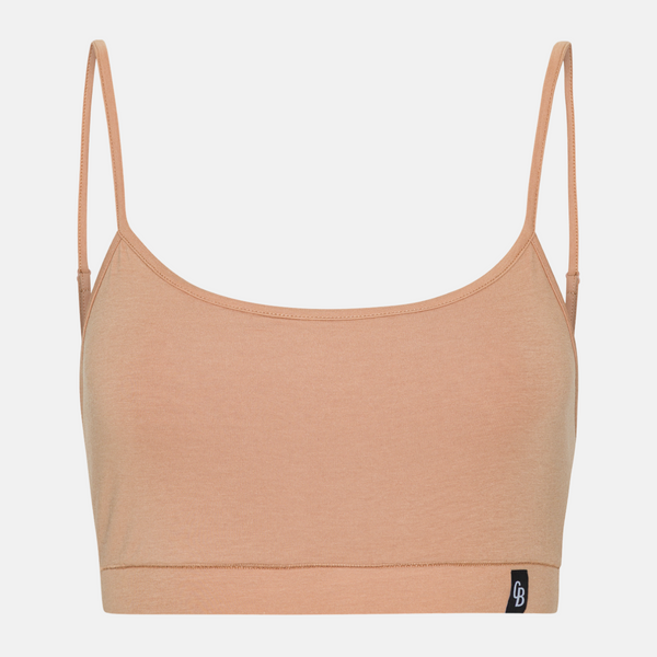 Tan bambus Bh top med tynd strop - 2 pak