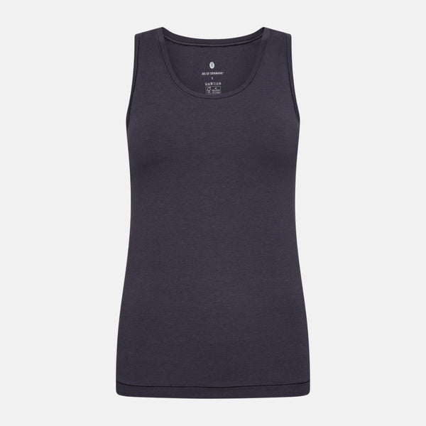 Mørkegrå bambus tank top med brede stoppe