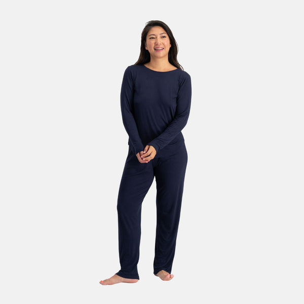 Nina langærmet pyjamassæt navy